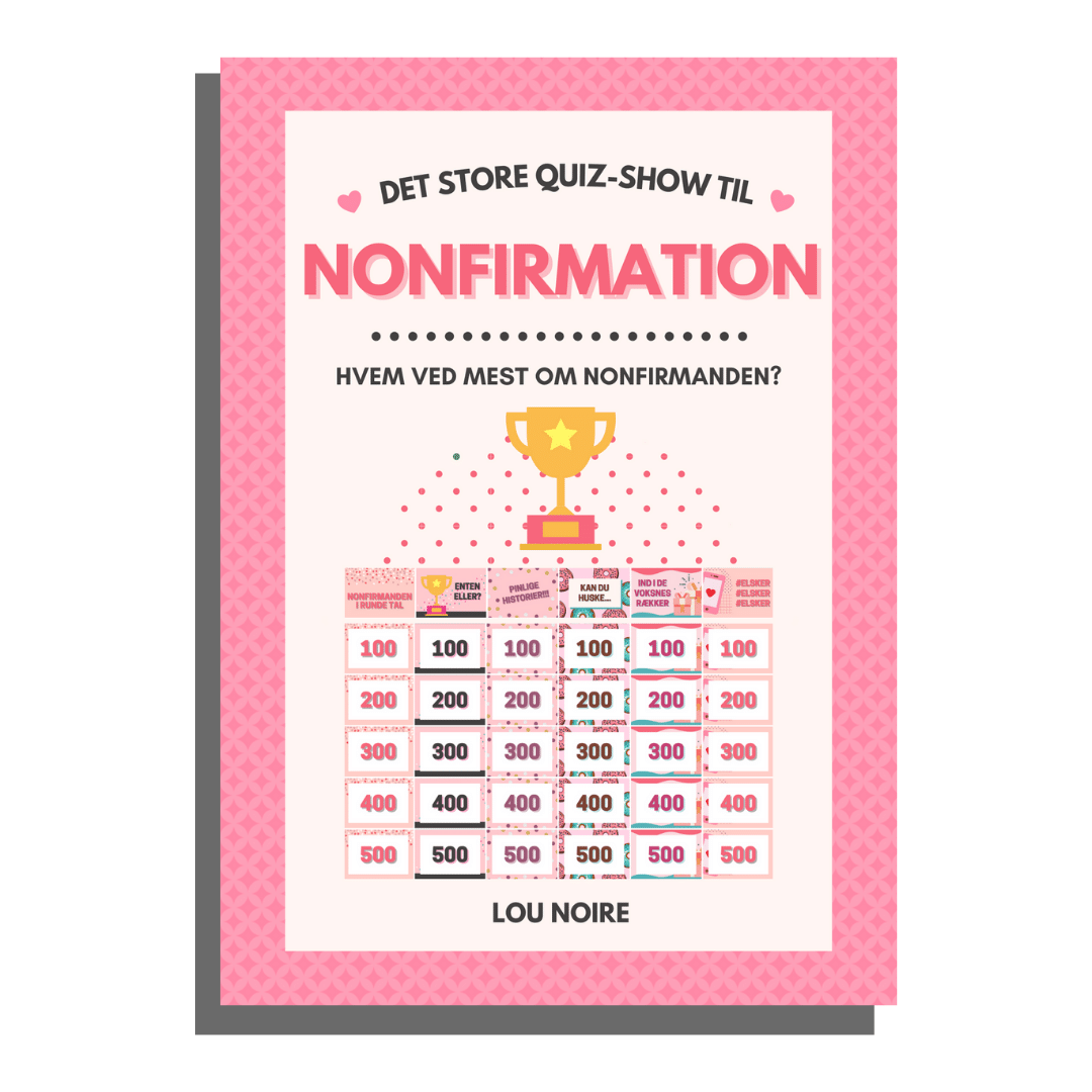 Det Store Quiz-Show til Nonfirmation - pink - Lou Noire - Cover