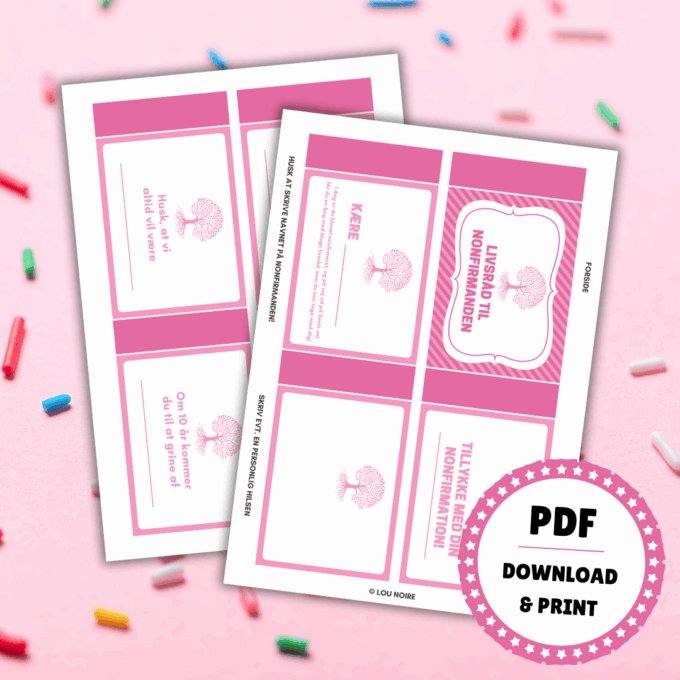 Et godt minde - Livsråd til nonfirmanden - pink - Lou Noire