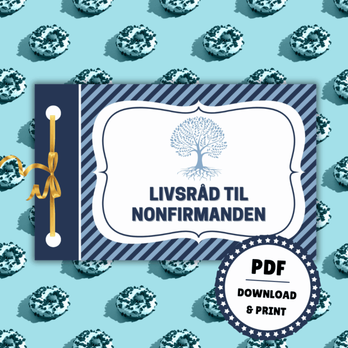 Forside - Livsråd til nonfirmanden - blå - Lou Noire Forside - Livsråd til nonfirmanden - blå - Lou Noire