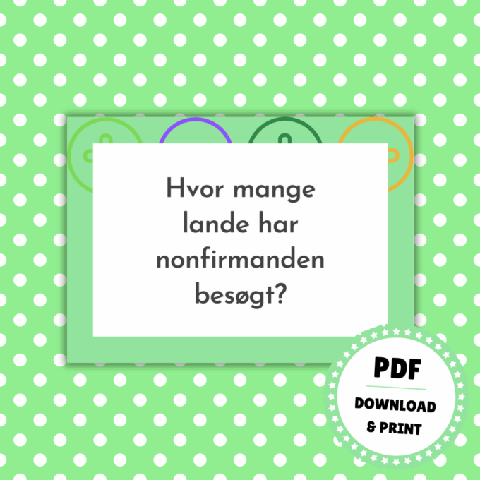 Konkurrence - Det Store Quiz-Show til Nonfirmation - grøn - Lou Noire