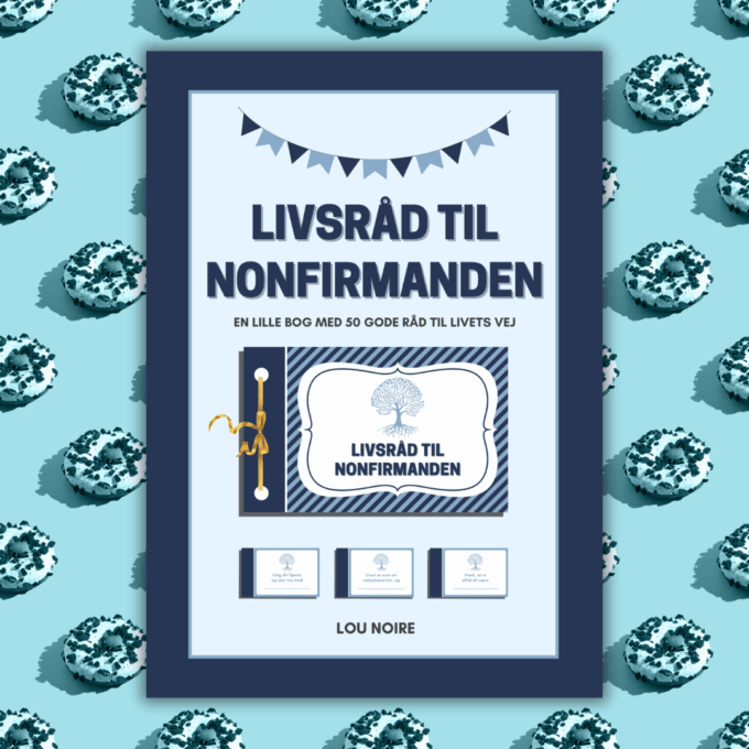 Livsråd til nonfirmanden - blå - Lou Noire - Cover Livsråd til nonfirmanden - blå - Lou Noire - Cover