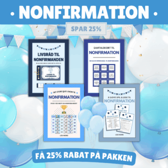 Nonfirmations-pakken - blå - Lou Noire - Underholdning til nonfirmation