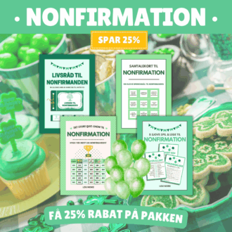 Nonfirmations-pakken - grøn - Lou Noire - Underholdning til nonfirmation