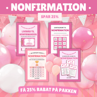 Nonfirmations-pakken - pink - Lou Noire - Underholdning til nonfirmation