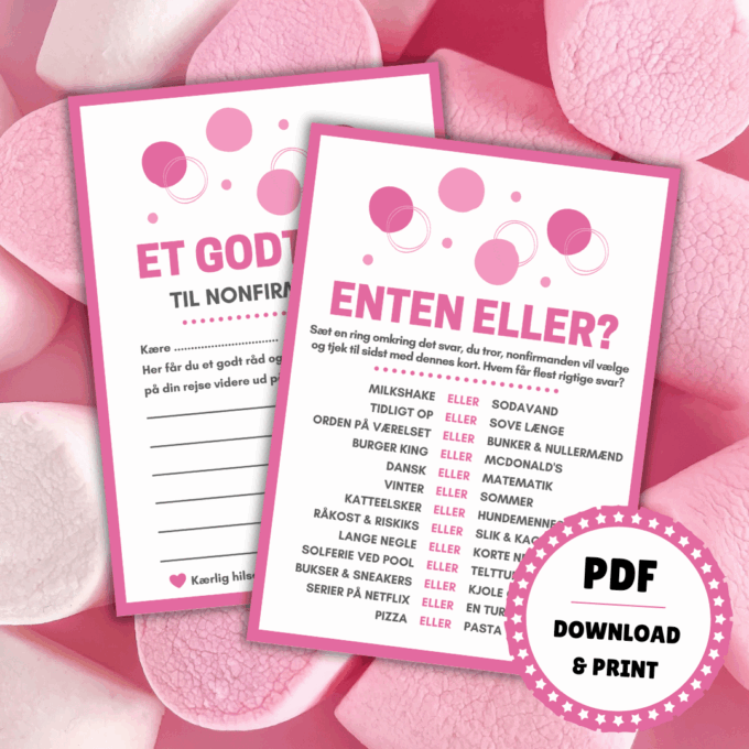 Quiz - 8 sjove spil og lege til nonfirmation - pink - Lou Noire