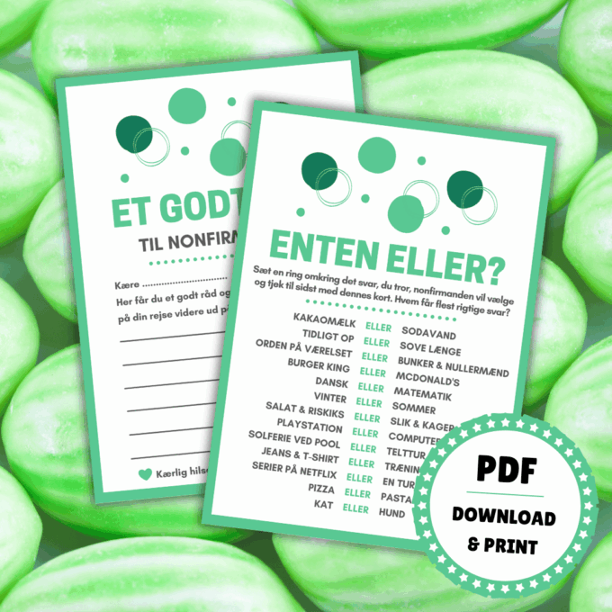 Quiz om nonfirmanden - 8 sjove spil og lege til nonfirmation - grøn - Lou Noire