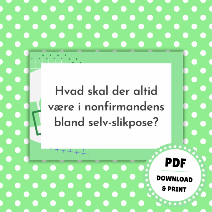 Underholdning til nonfirmation - Det Store Quiz-Show til Nonfirmation - grøn - Lou Noire