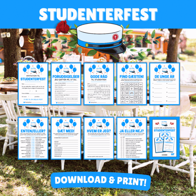 8 sjove spil og invitation til studenterfest - hf - Lou Noire - Sjovt indslag