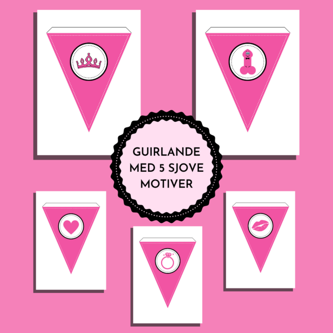 Den Kæmpestore Polterabendpakke - Lou Noire - Guirlande Den Kæmpestore Polterabendpakke - Lou Noire - Guirlande