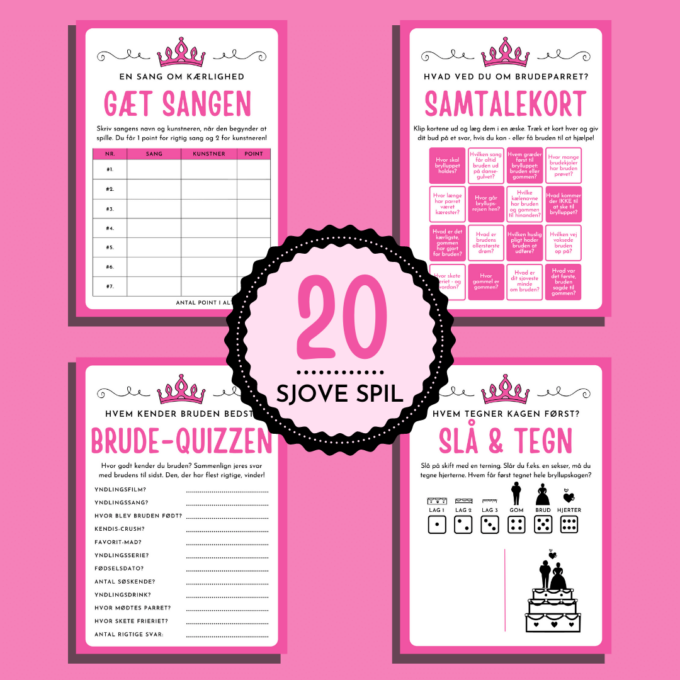 Den Kæmpestore Polterabendpakke - Lou Noire - Underholdning Den Kæmpestore Polterabendpakke - Lou Noire - Underholdning