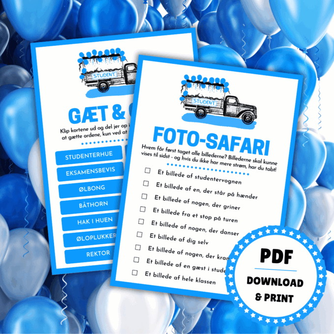 Foto-safari - 8 sjove spil til turen i studentervogn - hf - Lou Noire