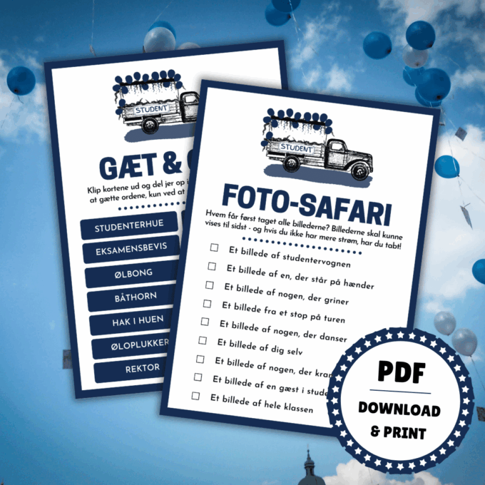 Gæt og grimasser - 8 sjove spil til turen i studentervogn - htx - Lou Noire