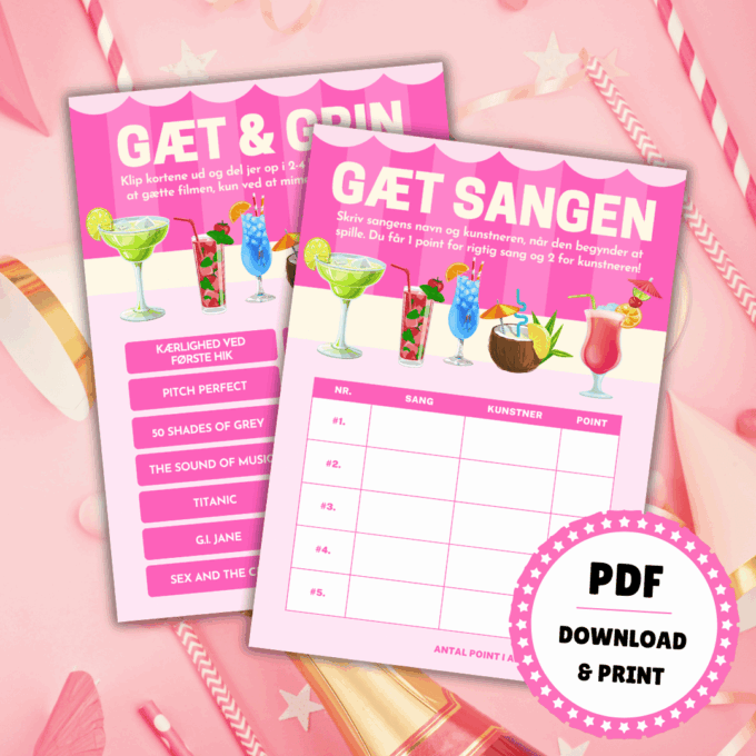 Gæt sangen - 10 sjove spil og festlege til venindeaften - Lou Noire Gæt sangen - 10 sjove spil og festlege til venindeaften - Lou Noire