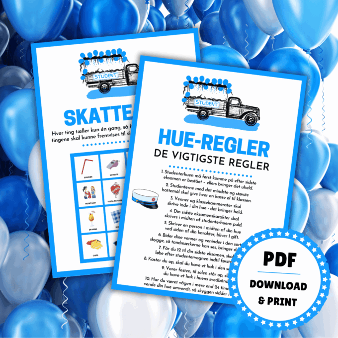 Hueregler - 8 sjove spil til turen i studentervogn - hf - Lou Noire