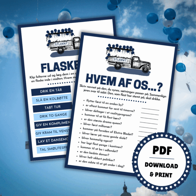 Hvem af os - 8 sjove spil til turen i studentervogn - htx - Lou Noire