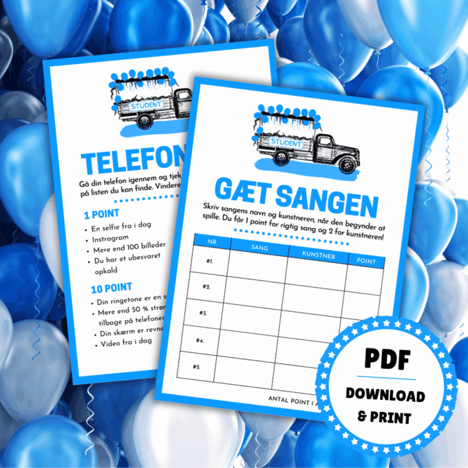 Konkurrencer - 8 sjove spil til turen i studentervogn - hf - Lou Noire