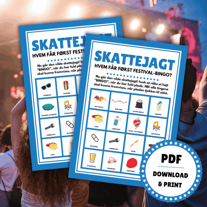 Lege til campen - Skattejagt - hvem får først festival-bingo? - Lou Noire