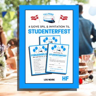 Lou Noire - 8 sjove spil og invitation til studenterfest - hf - Cover