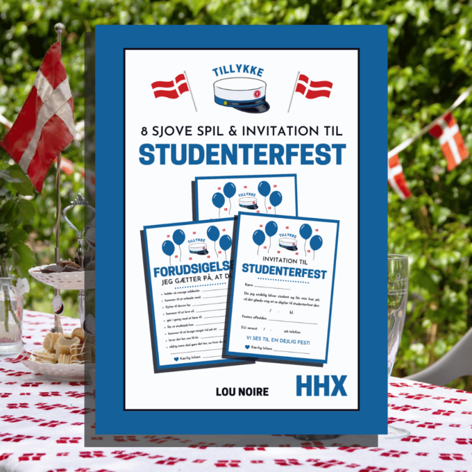 Lou Noire - 8 sjove spil og invitation til studenterfest - hhx - Cover Lou Noire - 8 sjove spil og invitation til studenterfest - hhx - Cover