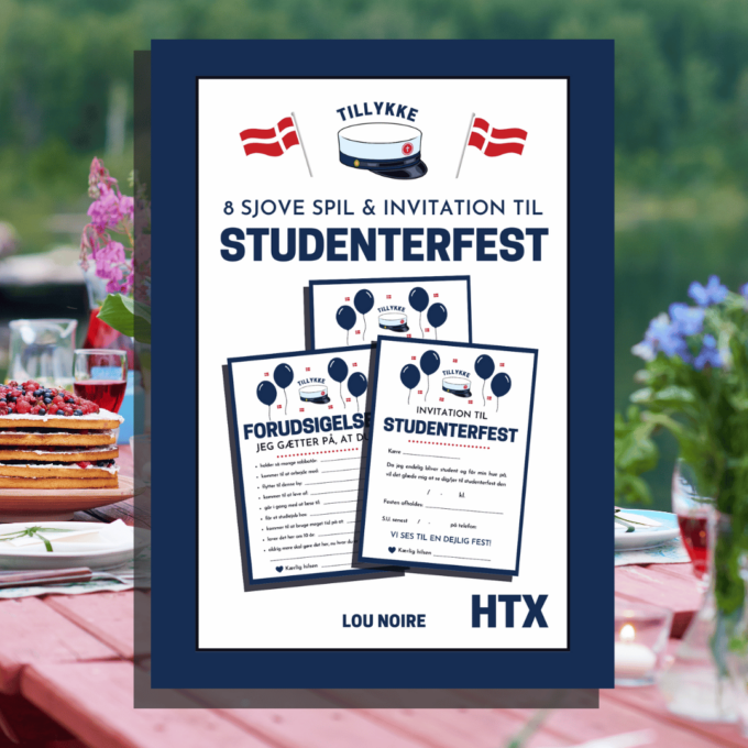 Lou Noire - 8 sjove spil og invitation til studenterfest - htx - Cover Lou Noire - 8 sjove spil og invitation til studenterfest - htx - Cover