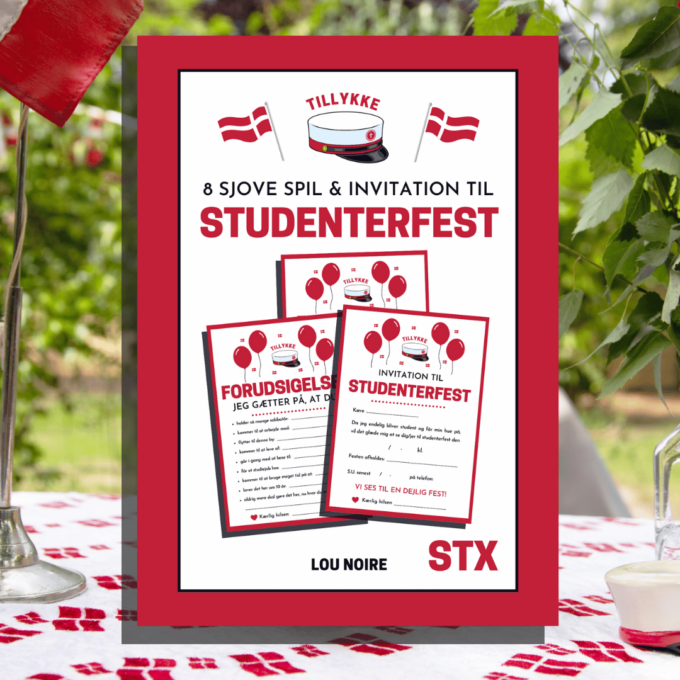 Lou Noire - 8 sjove spil og invitation til studenterfest - stx - Cover