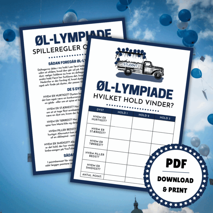 ØL-lympiade - 8 sjove spil til turen i studentervogn - htx - Lou Noire