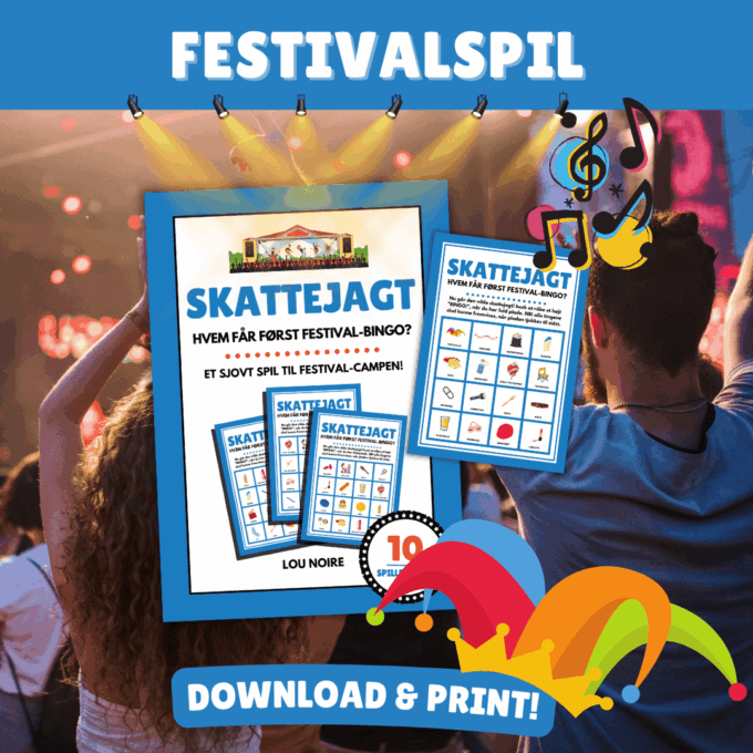 Print selv - Lou Noire - Skattejagt - Hvem får først festival-bingo?