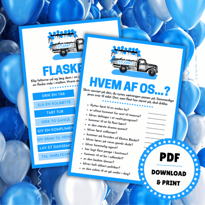 Sjove festlege - 8 sjove spil til turen i studentervogn - hf - Lou Noire