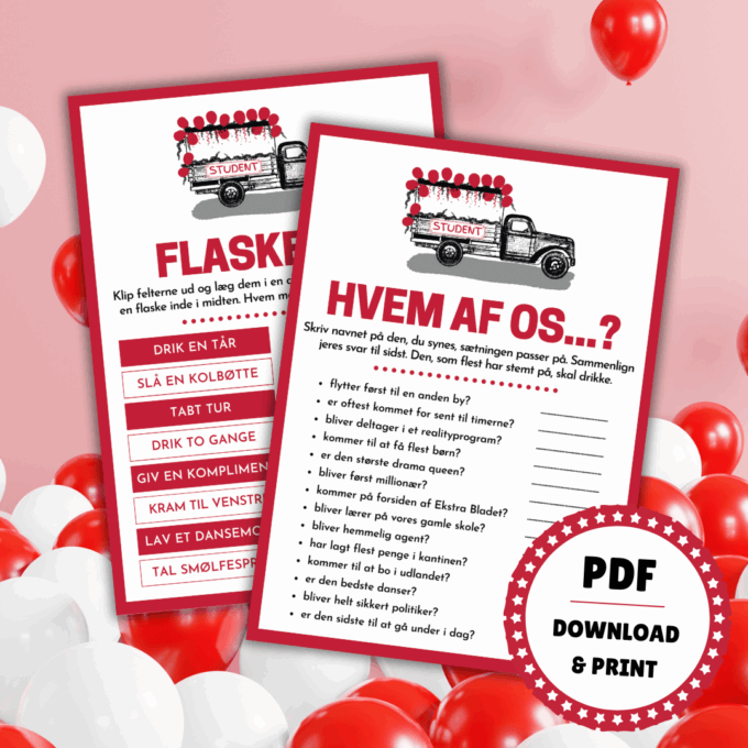 Sjove lege - 8 sjove spil til turen i studentervogn - stx - Lou Noire