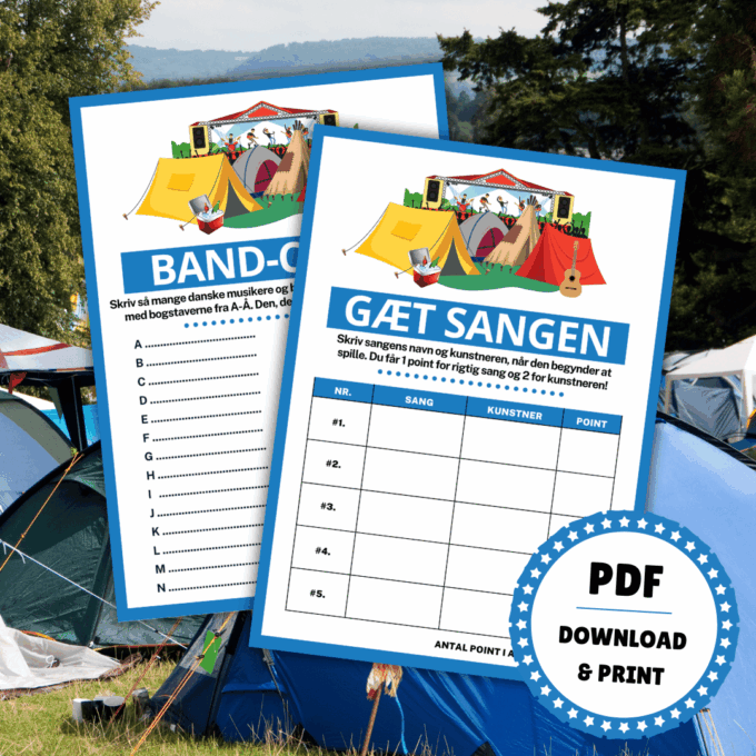 Sjove spil og lege til festival - Gæt sangen - Lou Noire