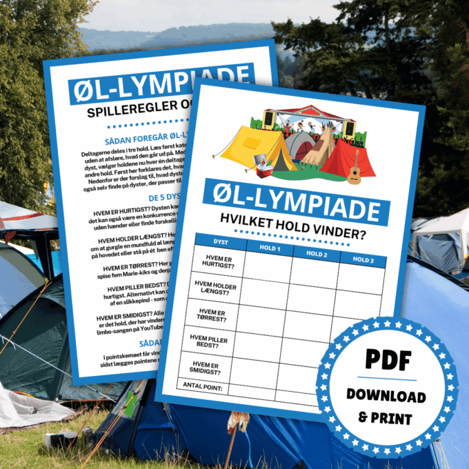 Sjove spil og lege til festival - Øl-Lympiade - Lou Noire