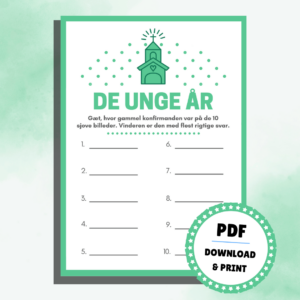 8 sjove spil og lege til konfirmation - grøn - Lou Noire - De unge år konkurrence