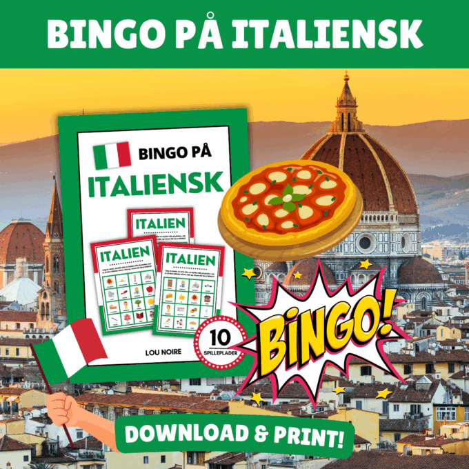 Bingo på italiensk - Lou Noire - Print selv