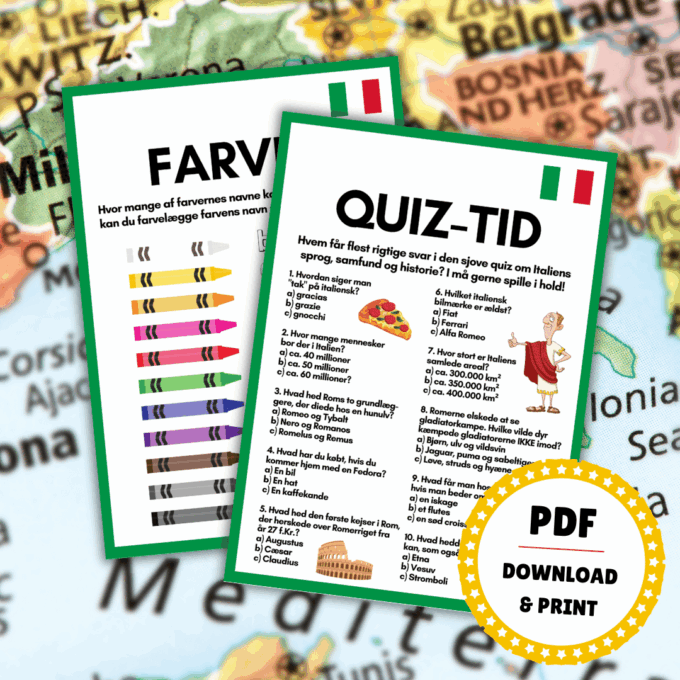 Quiz - Rejs og Lær - Italien - Lou Noire