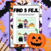 Aktivitetshæfte til Halloween - Lou Noire - Find 5 Fejl