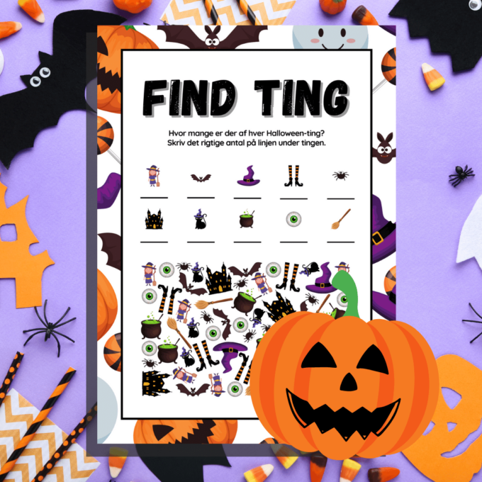 Aktivitetshæfte til Halloween - Lou Noire - Opgaver