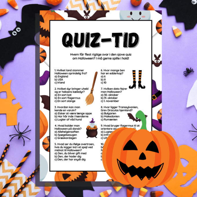 Aktivitetshæfte til Halloween - Lou Noire - Quiz