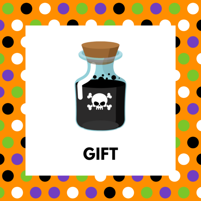 Gæt og Grin for børn til Halloween - Lou Noire - En sjov leg for børn - Spillekort