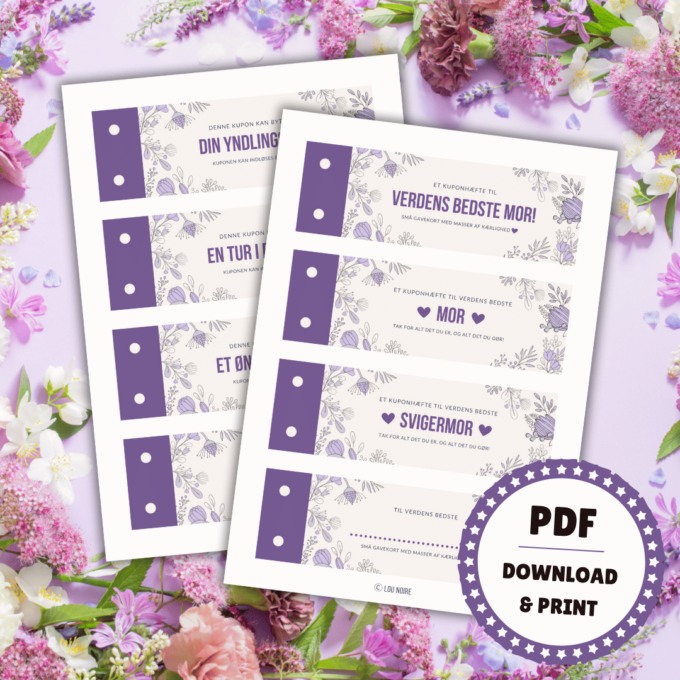 Hjemmelavet Gave - Et kuponhæfte til Verdens Bedste Mor - Lou Noire Hjemmelavet Gave - Et kuponhæfte til Verdens Bedste Mor - Lou Noire