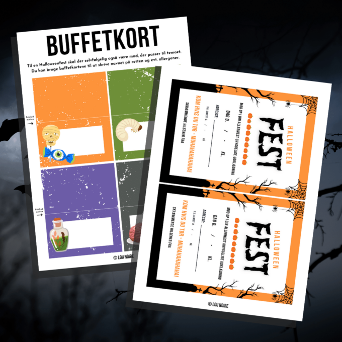 Byg din egen Halloweenfest - kirkegård - Lou Noire - Skabeloner til Halloweenpynt