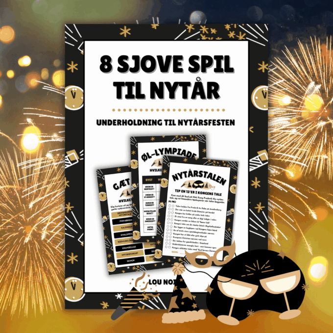 8 sjove spil til nytår - Lou Noire - Cover 8 sjove spil til nytår - Lou Noire - Cover