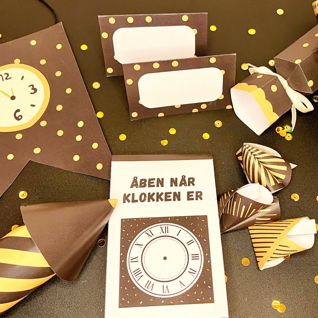 Hjemmelavet nytårspynt – sort & guld – Lou Noire