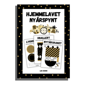 Hjemmelavet nytårspynt - sort og guld - Lou Noire - Cover