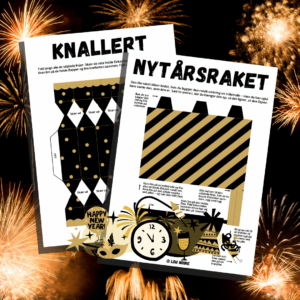 Hjemmelavet nytårspynt - sort og guld - Lou Noire - Krea til nytår