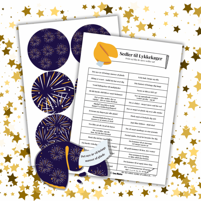 Leg til nytårsaften - Lykkekager til nytår - blå - Lou Noire