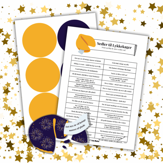 Underholdning til nytår - Lykkekager til nytår - blå - Lou Noire