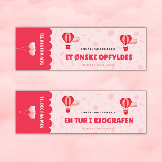 24 romantiske kærligheds-kuponer - Lou Noire - Gaveide til Valentinsdag