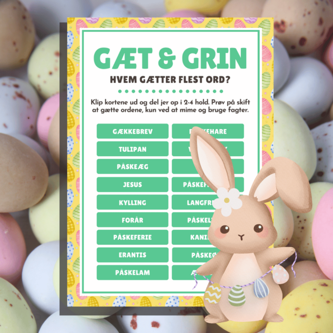 Lou Noire - 8 sjove spil til påske - Gæt og grimasser