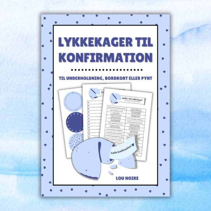 Lou Noire - Cover - Lykkekager til konfirmation - blå