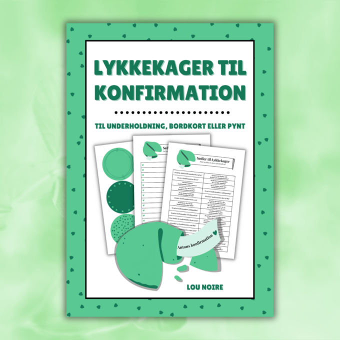 Lou Noire - Cover - Lykkekager til konfirmation - grøn
